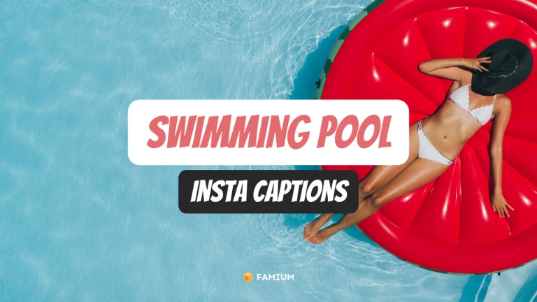 Swimming Pool Captions for Instagram